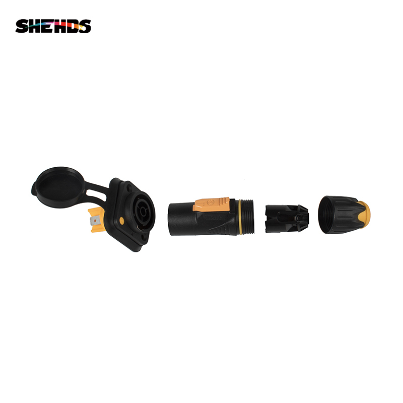 Waterproof PowerCon Plug In and Out Plastic White Stage Lighting Fitting Equipment For LED Par /Moving head Lights