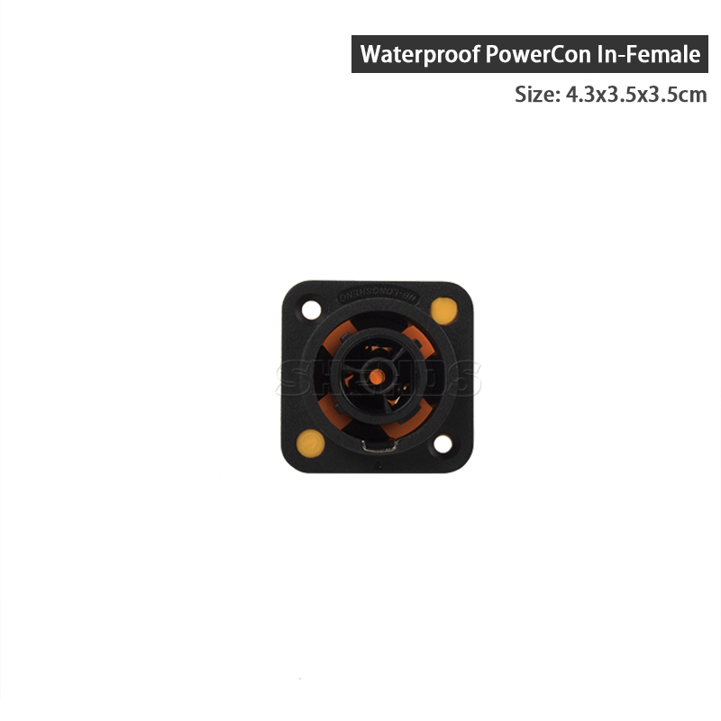 Waterproof PowerCon Plug In and Out Plastic White Stage Lighting Fitting Equipment For LED Par /Moving head Lights
