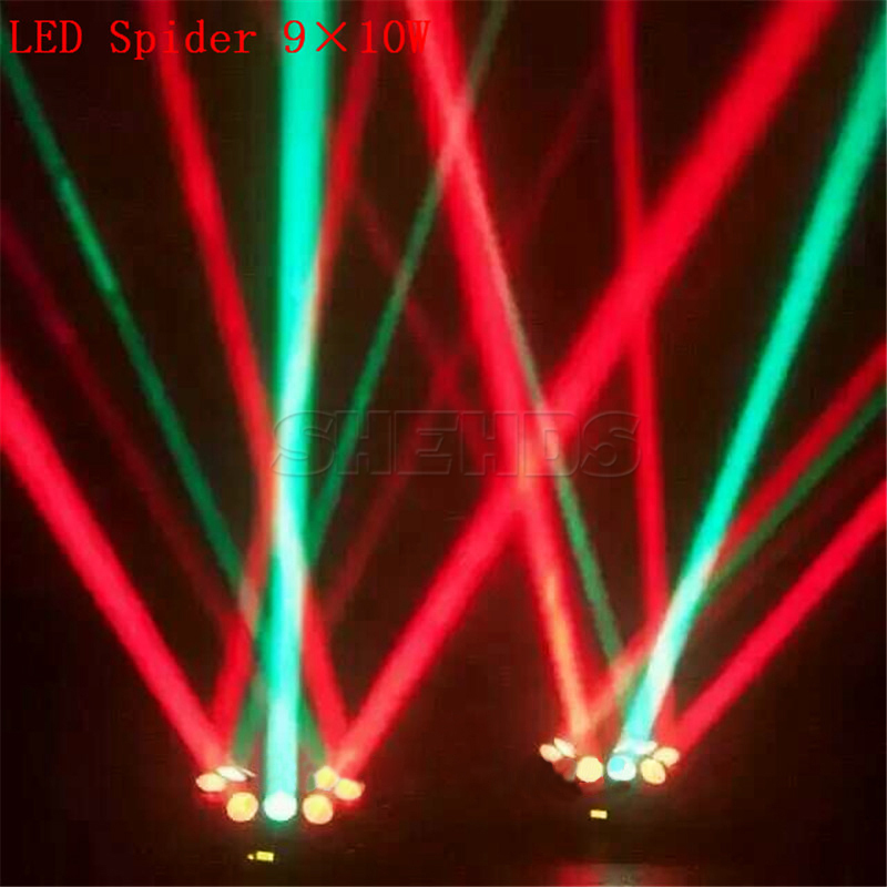 Mini LED Beam Spider 9x10W RGBW Moving Head Lighting