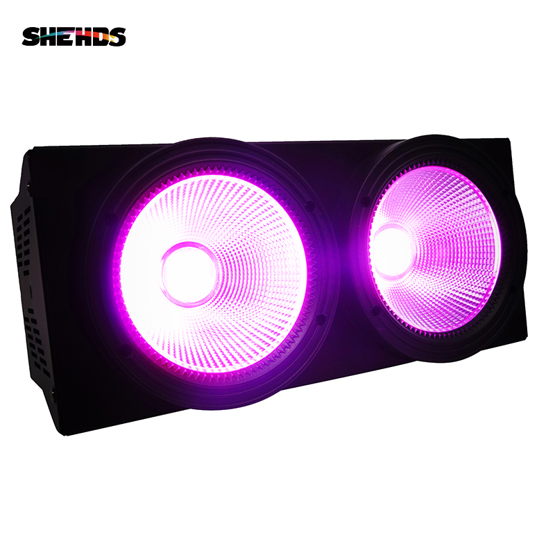 Fashional 2eyes 2x100W Led Blinder 200W COB Par RGBWA+UV 6IN1 DMX Stage Lighting Effect Audience Lighting DJ Equipment Disco