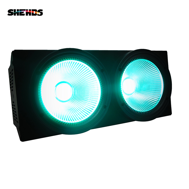 Fashional 2eyes 2x100W Led Blinder 200W COB Par RGBWA+UV 6IN1 DMX Stage Lighting Effect Audience Lighting DJ Equipment Disco