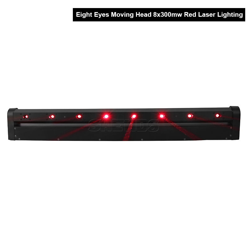 Eight Eyes Moving Head 8x300mw Red Laser Lighting