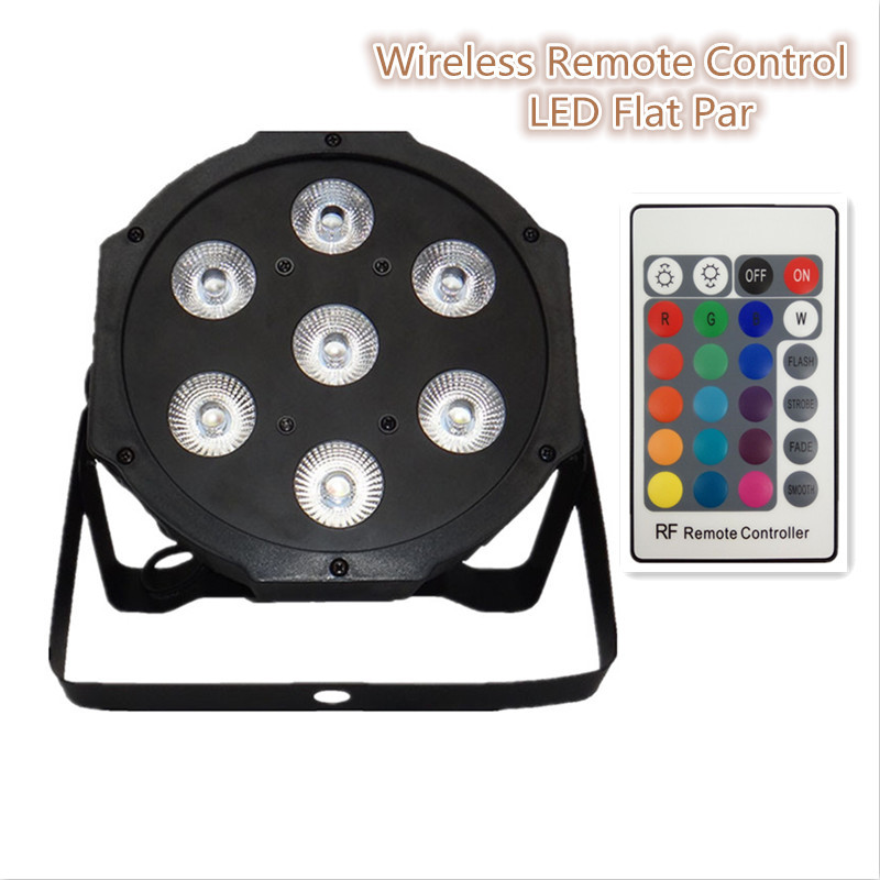 Wireless Remote Control LED Flat Par 7x9W / 7x12W RGB Lighting