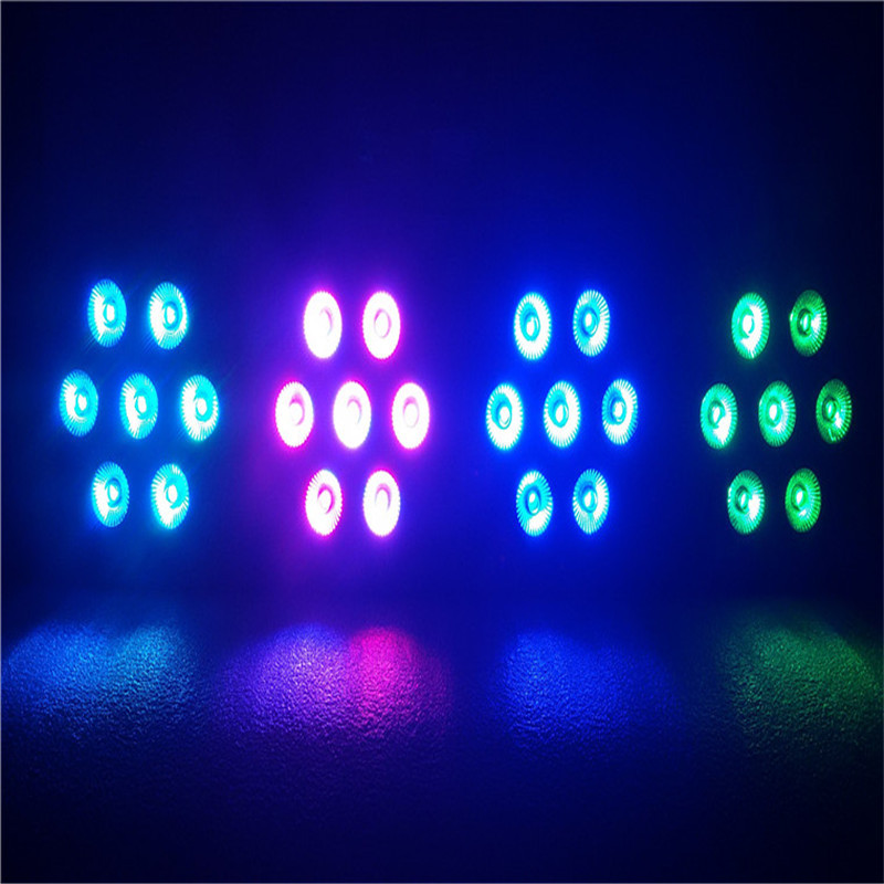 Wireless Remote Control LED Flat Par 7x9W / 7x12W RGB Lighting