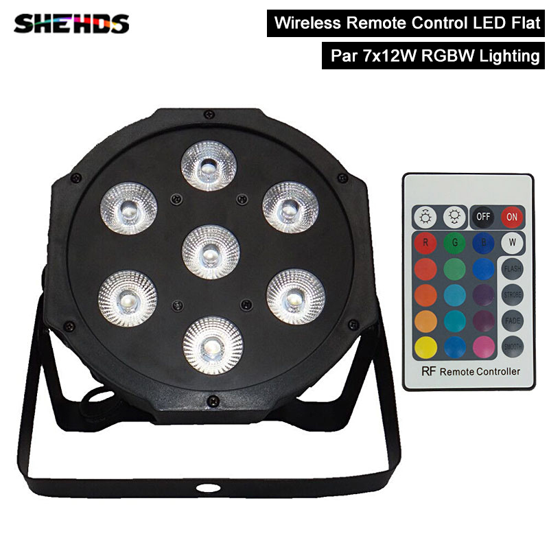Wireless Remote Control LED Flat Par 7x9W / 7x12W RGB Lighting