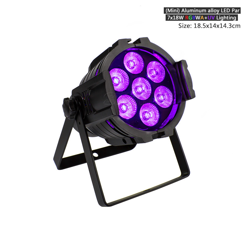 (Mini) LED 7x18W Aluminum Alloy LED Par Light 6in1 RGBWA+UV For DJ ，Stage Lights, Disco, Wedding,Party, DMX512