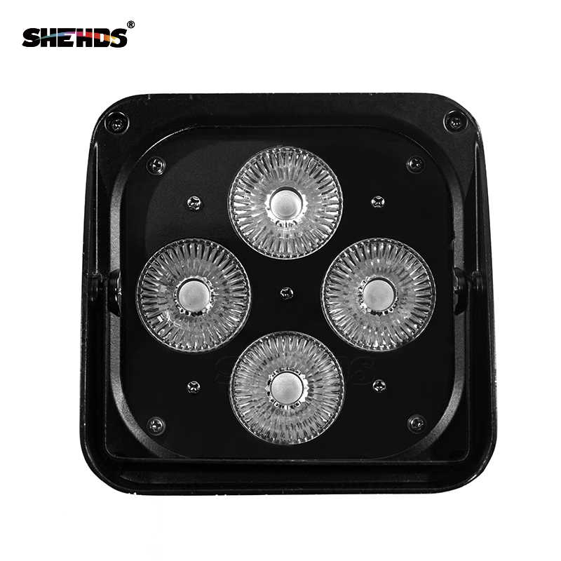 Mini Battery Par Light 4x18W RGBWA UV Wireless Par Light Wifi&IR Remote Control DMX Uplighting