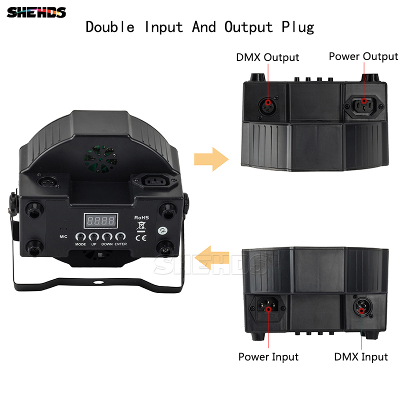 LED Flat Par 7x18W RGBWA+UV  Stage Lighting