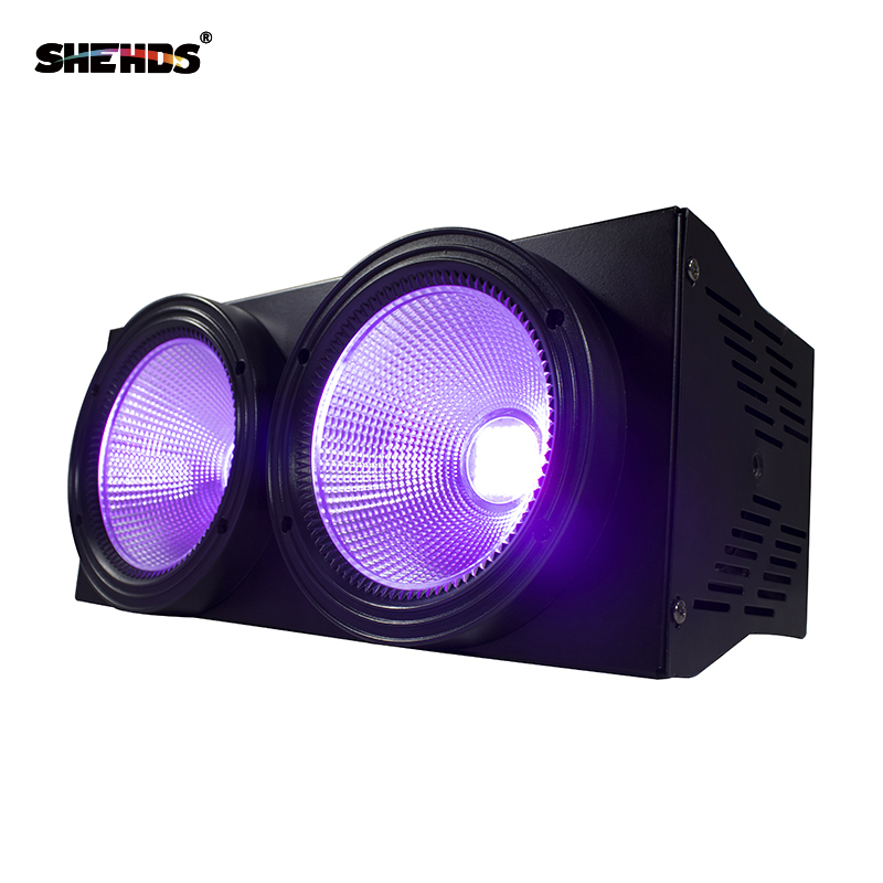 Free Shipping 2eyes 200W LED COB Blinder Violet Lighting DMX512 Stage Lighting Effect Audience Lighting DJ Equipment Disco