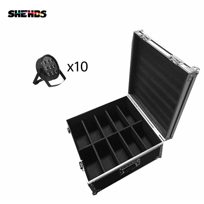 FlightCase with 6/8/10/12/16pcs LED Par 9x12W RGBW 4IN1 Stage Lighting DJ Par LED RGBW Wash Disco Light DMX