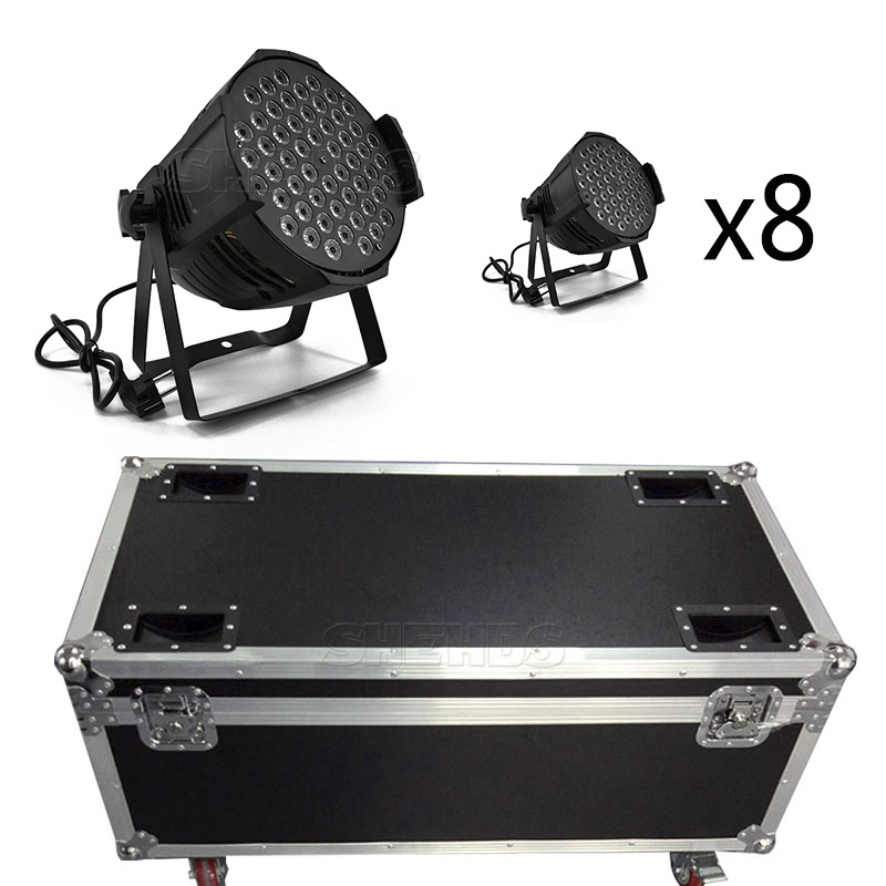 LED Par Can 54x3W Lighting  With Flightcase with 2/4/6/8pcs For Professional Light DJ disco  Led Stage Lighting