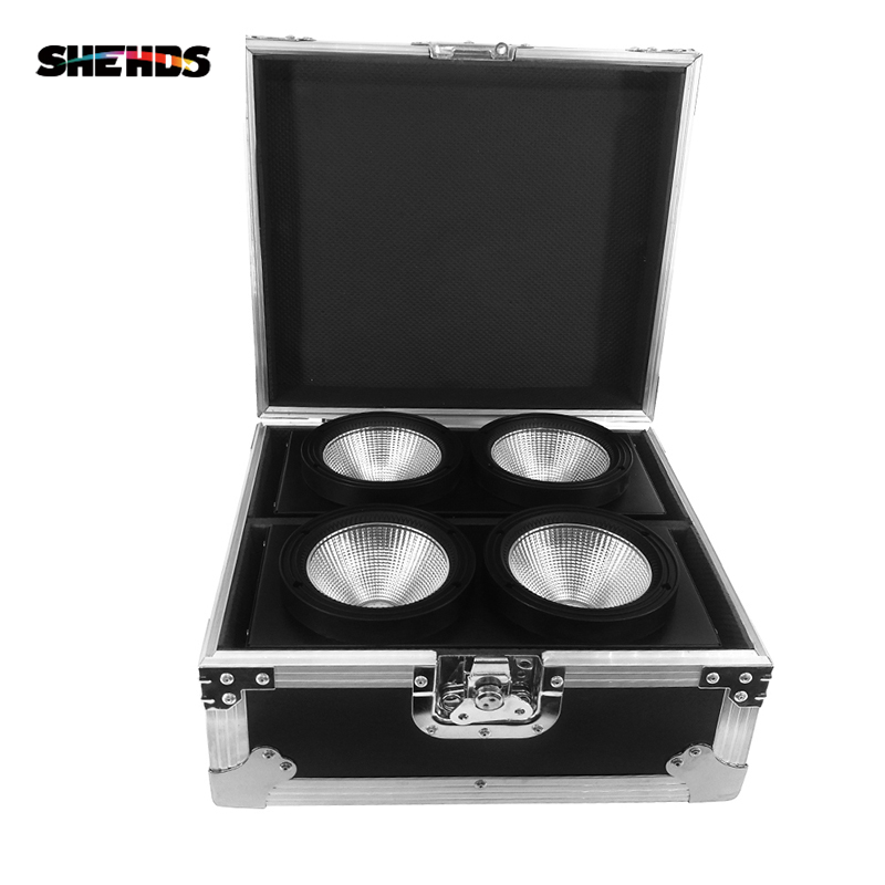 Flightcase "WITH" 2pcs 2-eye COB Par LED 200W Cool +Warm