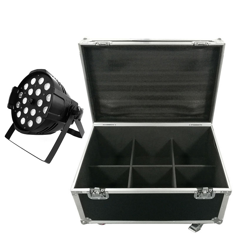 Flight case "WITH" 6pcs Zoom Par LED 18x18W 4in1/6in1 RGBWA+UV