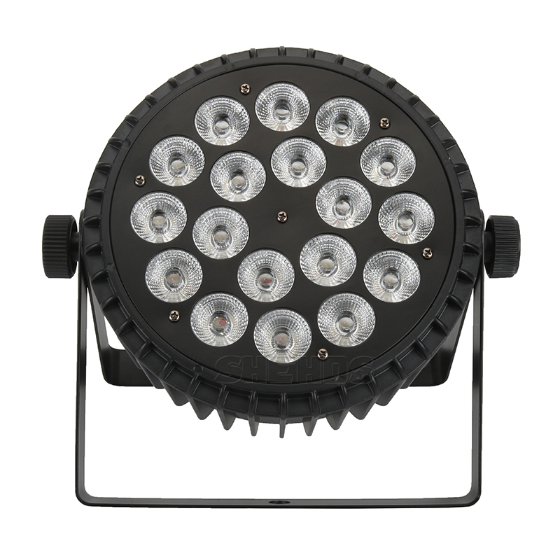 Flight Case with 4/6/8/10 pieces Aluminum alloy LED Flat Par 18x18W RGBWA+UV Lighting LED lighting  with 8pieces DMX Cables DJ