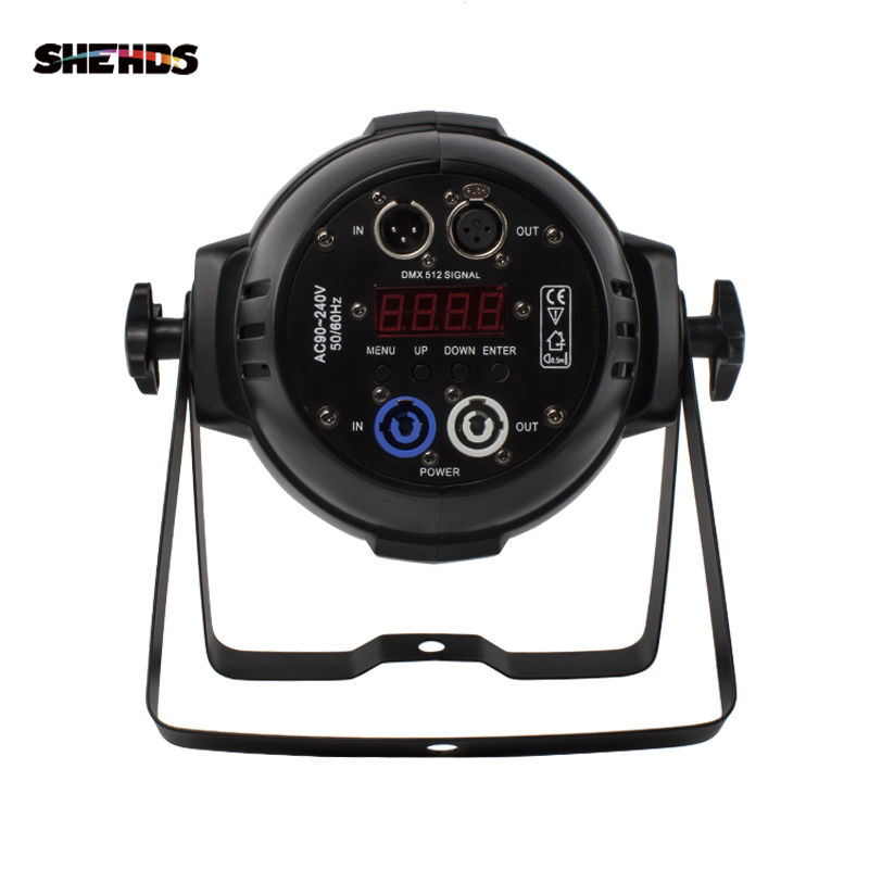 24x12W Quad Led Par Light RGBW 4IN1 DMX DJ Light Disco KTV Party Bar Stage 6/8 Channels SHEHDS Wedding Effect Equipment Powercon