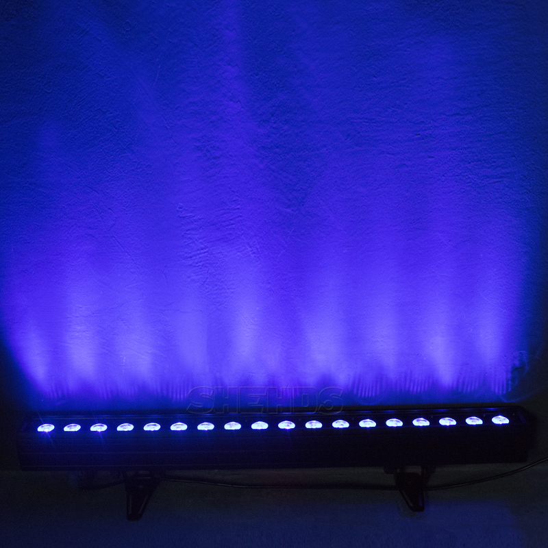 18x18W RGBWA + UV 6IN1 Indoor Led Wall Wash Bar Light DJ Disco Party Design Effect Lighting