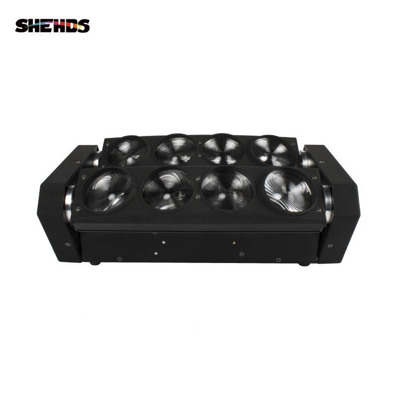 LED Beam Spider 8x10W RGBW Lighting FlightCase With 2 & 4 pcs Party Light DJ Free Shiping