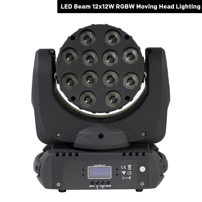 Flight Case with 4 pieces LED 12x12w RGBW Beam Moving Head Light Quad LEDs With Excellent Pragrams 9/16 Channels