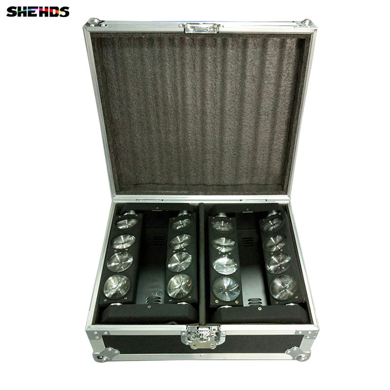 LED Beam Spider 8x10W RGBW Lighting FlightCase With 2 & 4 pcs Party Light DJ Free Shiping