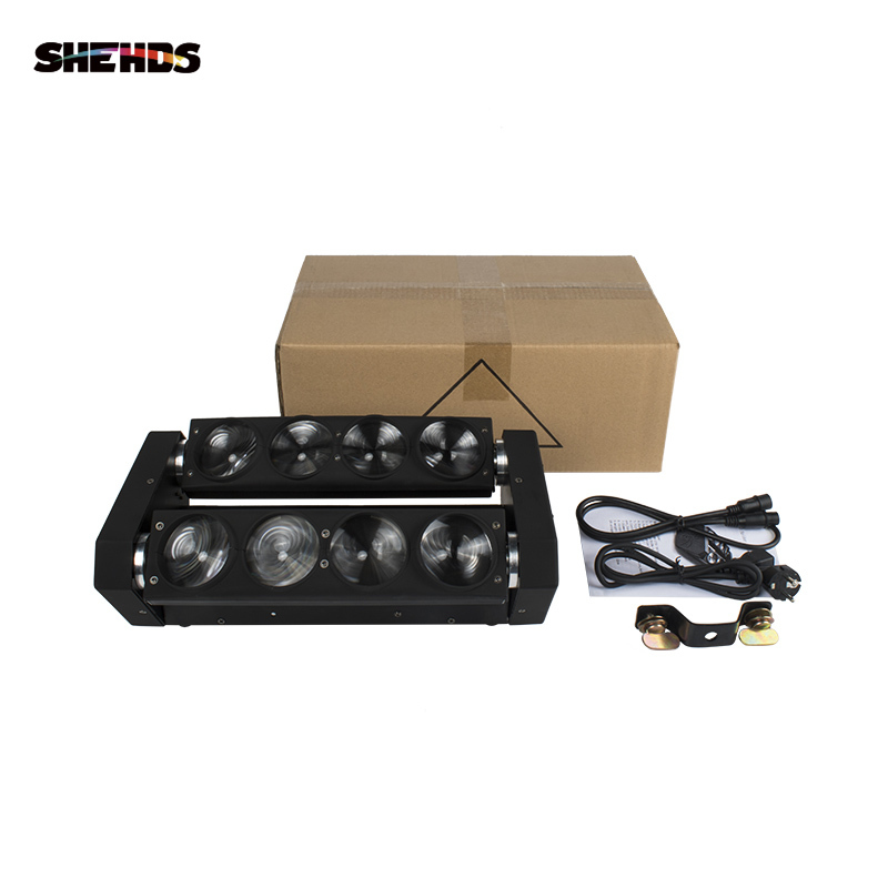 LED Beam Spider 8x10W RGBW Lighting FlightCase With 2 & 4 pcs Party Light DJ Free Shiping