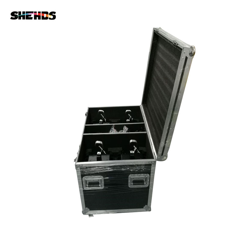 Flight Case with 4 pieces LED 12x12w RGBW Beam Moving Head Light Quad LEDs With Excellent Pragrams 9/16 Channels