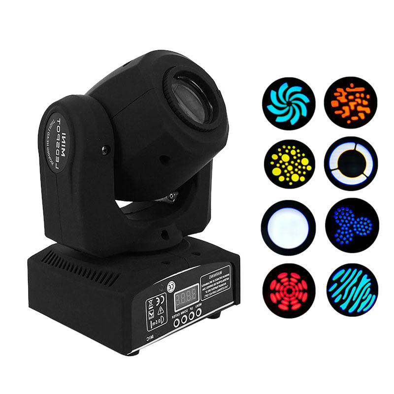Flight Case with 4 pieces/lot Eyourlife LED Inno Pocket Spot Mini Moving Head Light 30W DMX Dj 8 Gobos Effect Stage Lights