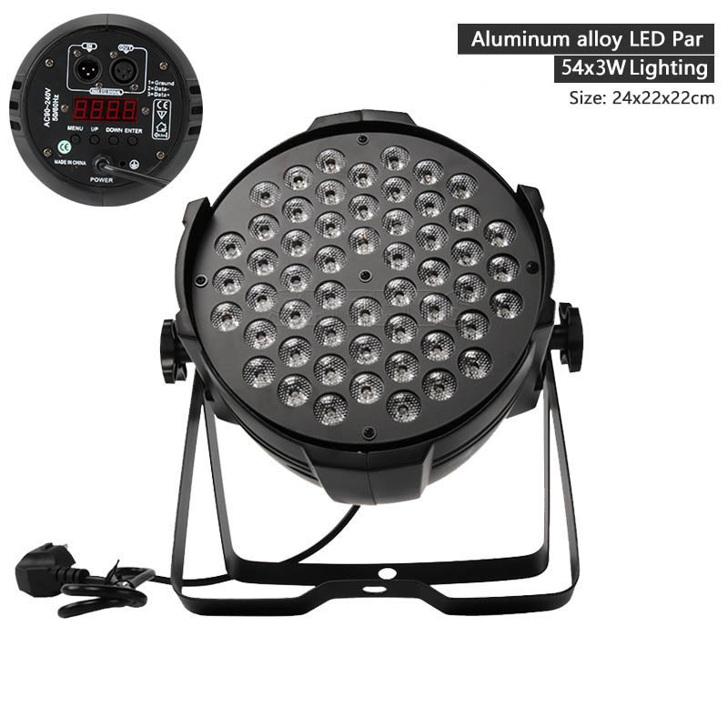 LED 54x3W RGB / 54x9W  Par Light DMX Stage Lights Par Can for Party KTV Disco DJ Aluminum alloy
