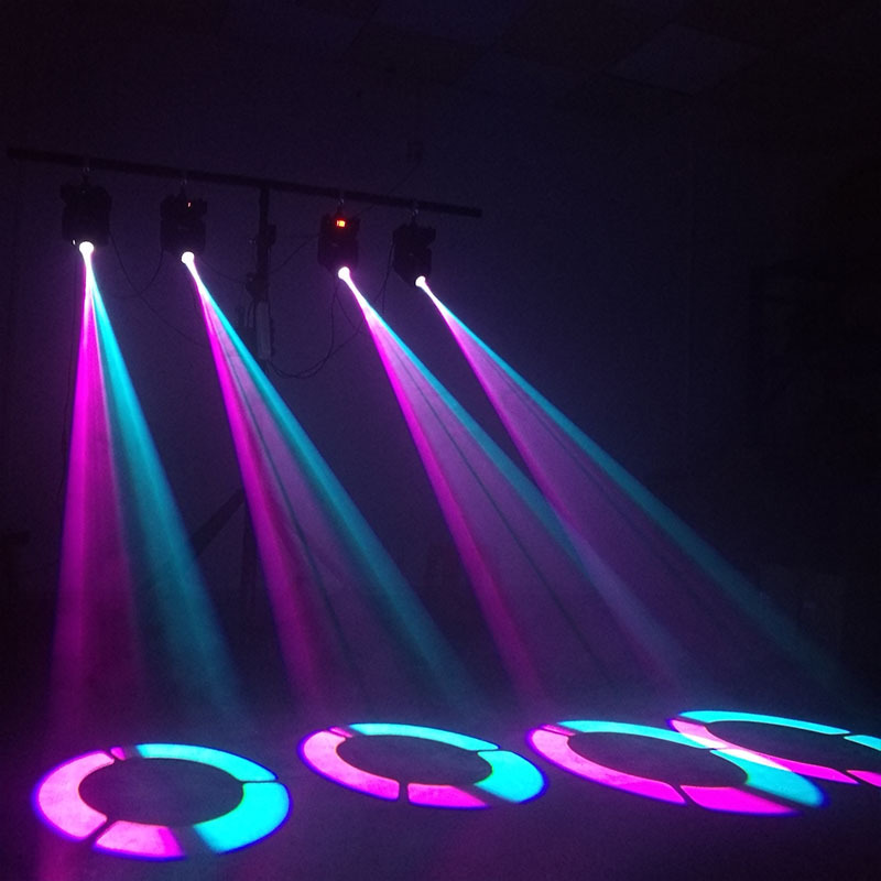 Flight Case with 4 pieces/lot Eyourlife LED Inno Pocket Spot Mini Moving Head Light 30W DMX Dj 8 Gobos Effect Stage Lights