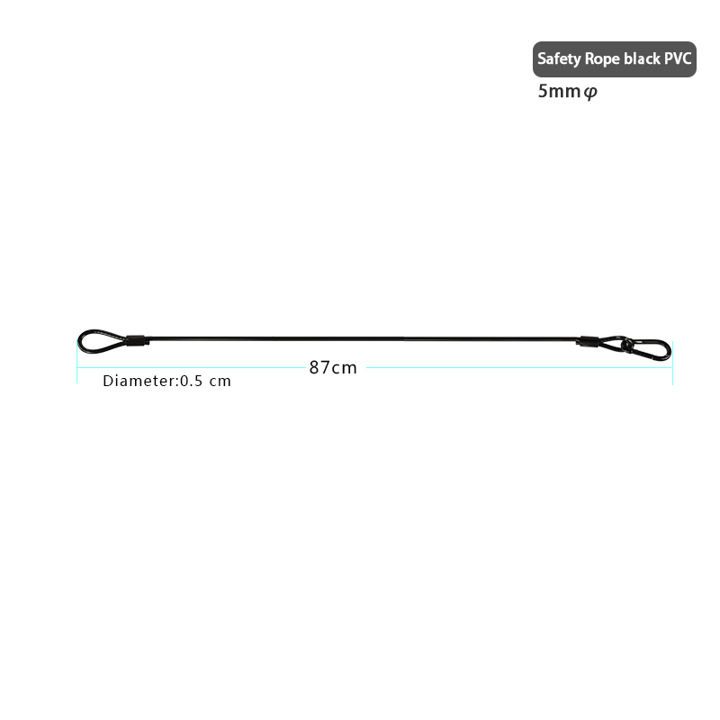 Safety Rope black PVC 3/5mm