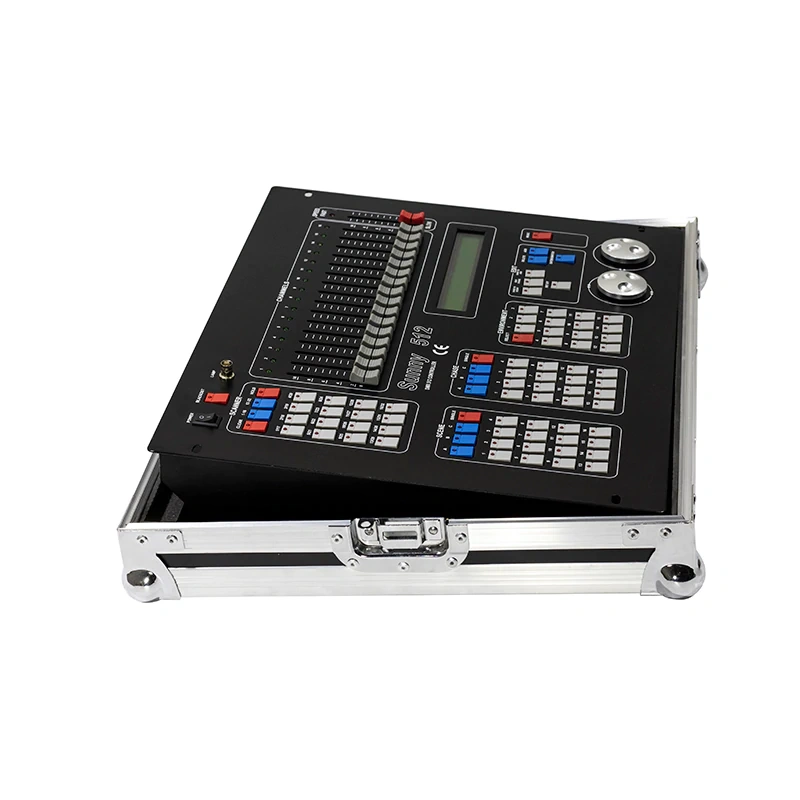 Flight Case with Sunny512 Channels DMX512 DMX Controller DJ Disco DMX Lighting Consoles Professional Stage Lights Contro