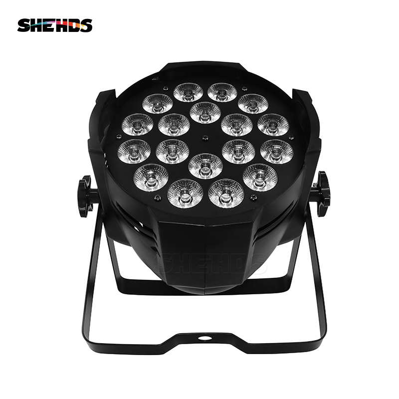 6pcs/Lot  Aluminum Alloy LED Par 18x12W RGBW 4in1 Quad LED Par Can Par 64 led Spotlight DJ Projector Wash Lighting Stage Light