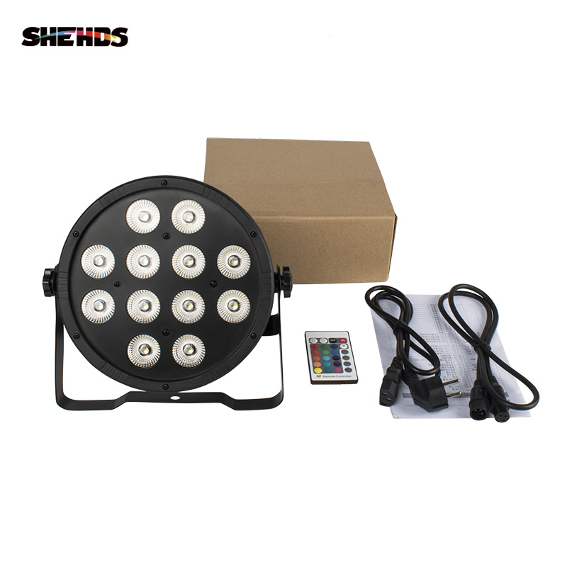 Wireless Remote Control LED Flat Par 12x12W RGBW 4in1 Lighting