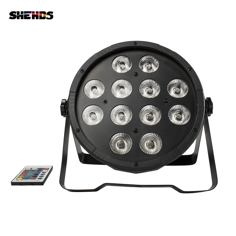 Wireless Remote Control LED Flat Par 12x12W RGBW 4in1 Lighting
