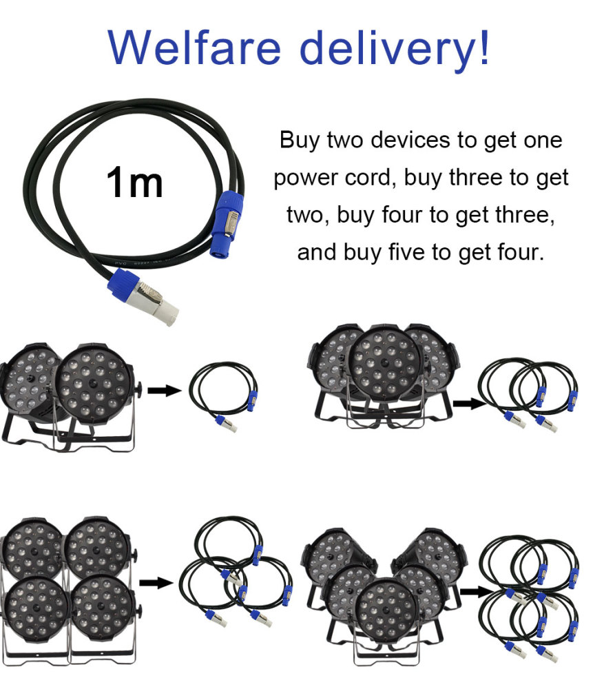 LED Zoom Par 18x12W RGBW  Lighting  Suitable For DMX Stage Light Professional/KTV Effect Light