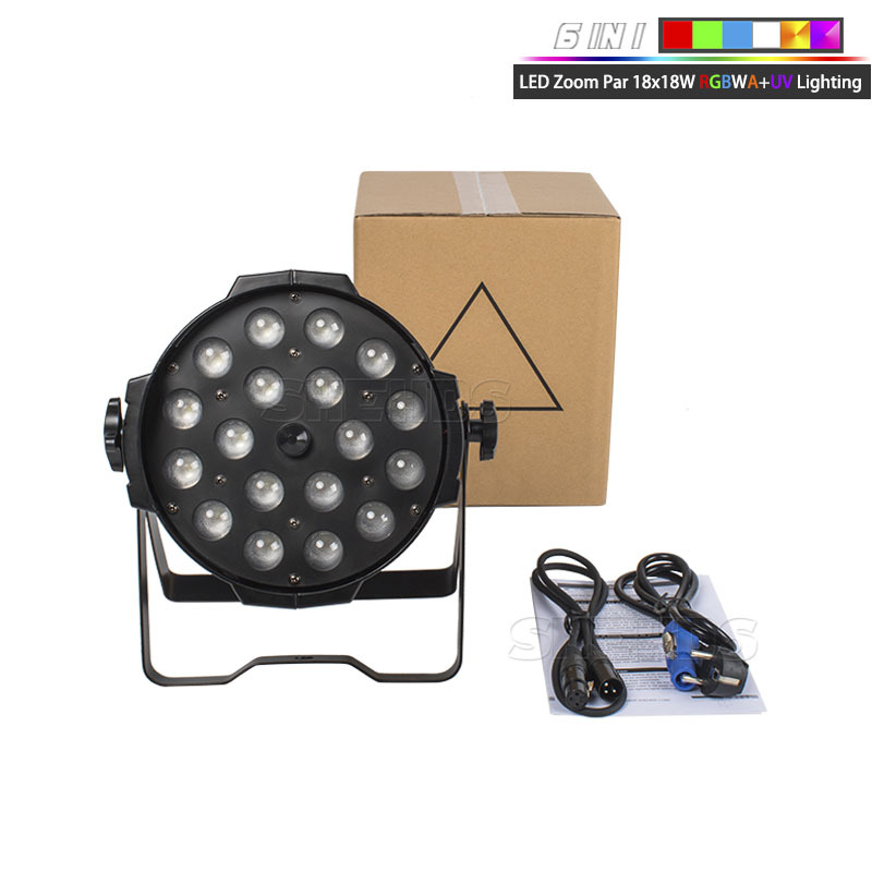 Good Quality 18x18W RGBWA+UV 6in1/ 18x12 RGBW 4in1 Indoor LED Par Zoom Light Colorful Wash Zoom Lights