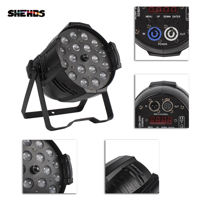 LED Zoom Par 18x18W RGBWA+UV Lighting Dj Disco Stage Lighting Good For Party NightClub