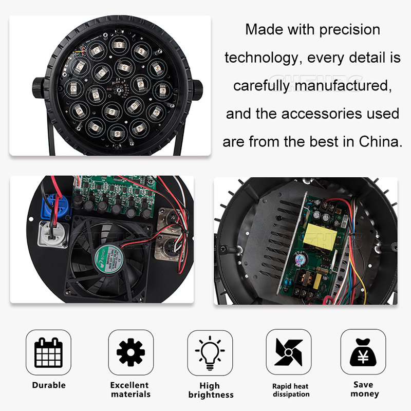 High Quality Flight Case with 4/6/810 pieces LED Fat Par Lighting 18x12W/18W Stage DJ DMXParty Lights