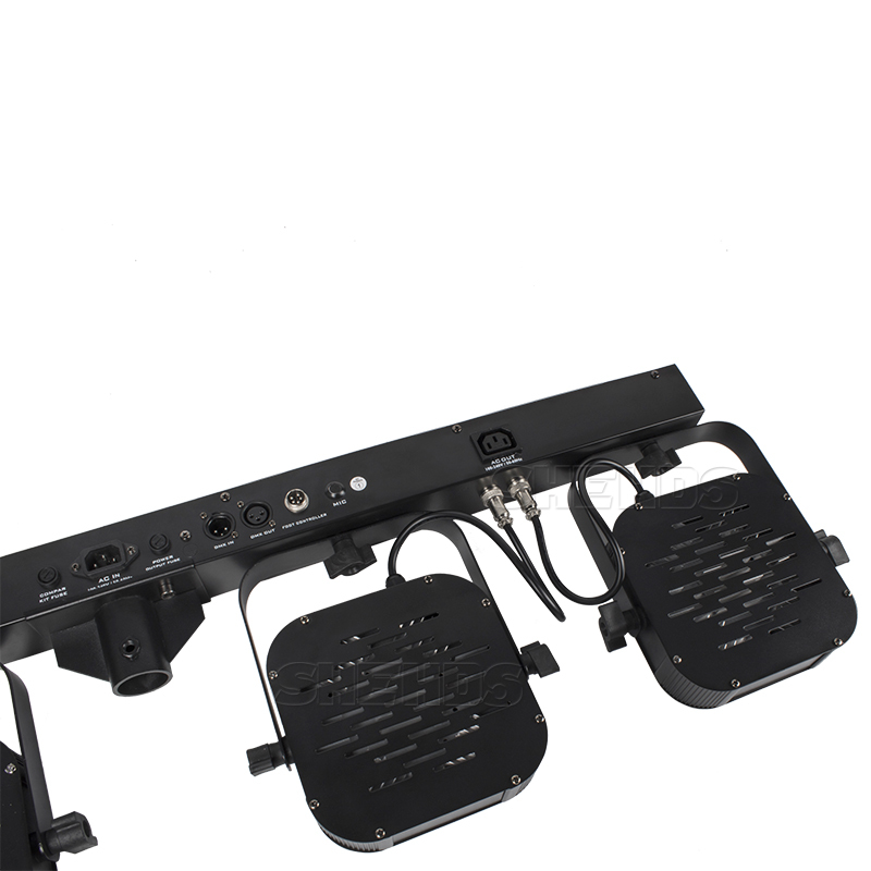 4pcs Led Par Kits 7x10W RGBW 4in1 with Stage Stand DJ Disco Sound Strobe Party Light Tripod Set