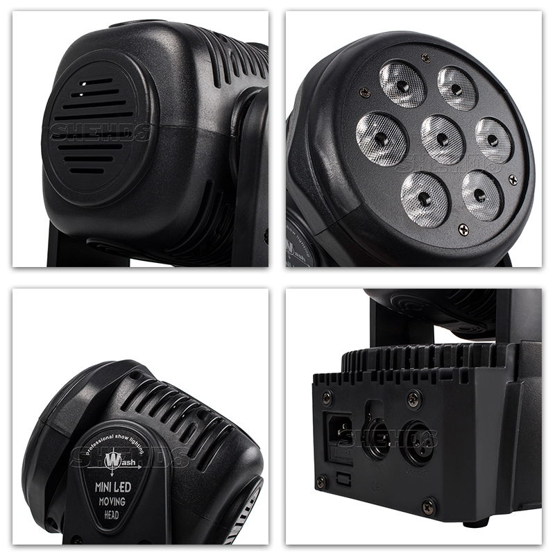 LED Moving Head Wash 7x12w RGBW Lighting DJ Night Club Show DJ Disco Stage Moving Head Lights
