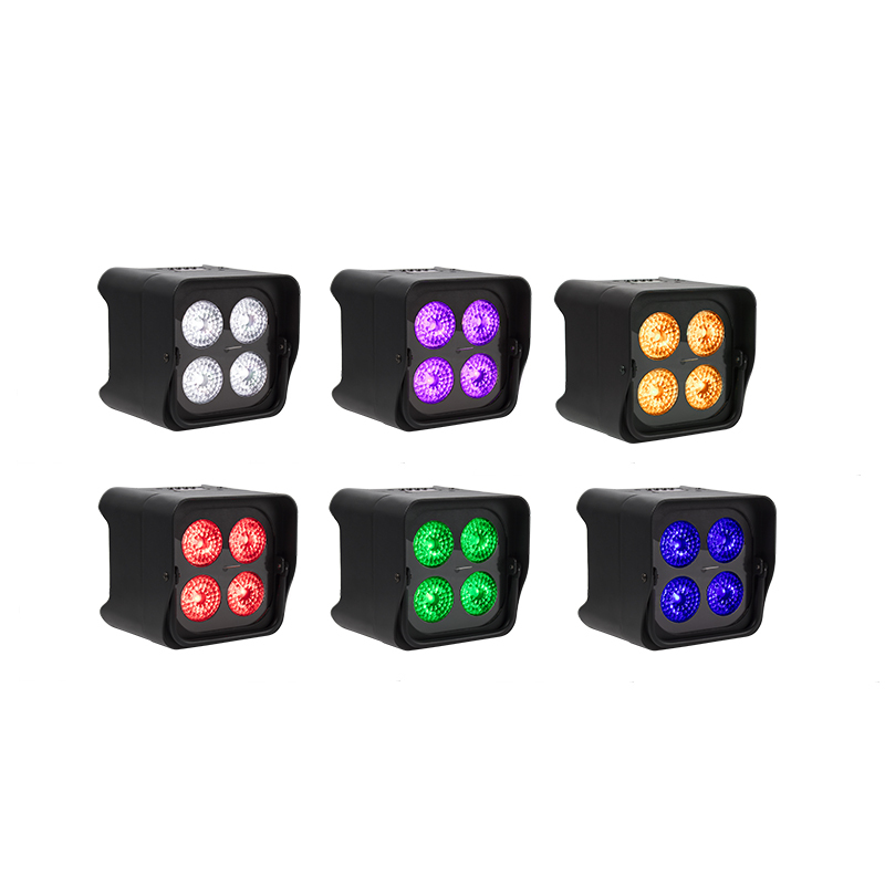 Mini Battery Par Light 4x18W RGBWA UV Wireless Par Light Wifi&IR Remote Control DMX Uplighting