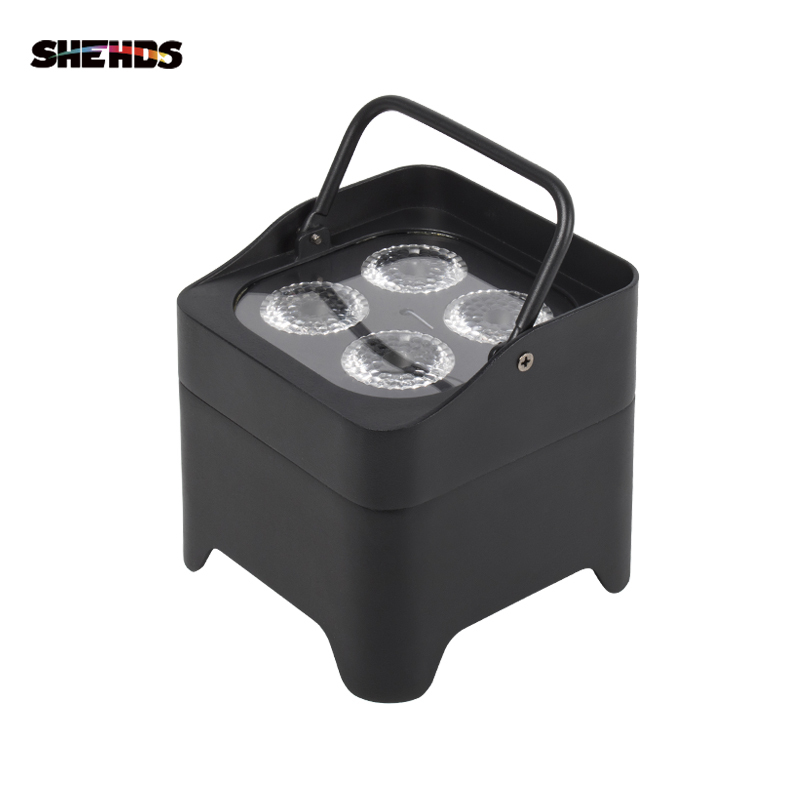 Mini Battery Par Light 4x18W RGBWA UV Wireless Par Light Wifi&IR Remote Control DMX Uplighting
