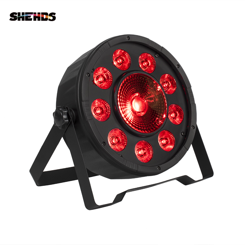 LED Flat Par 9x10W+30W RGB Lighting DMX512 Professional DJ Disco Stage Equipment Party