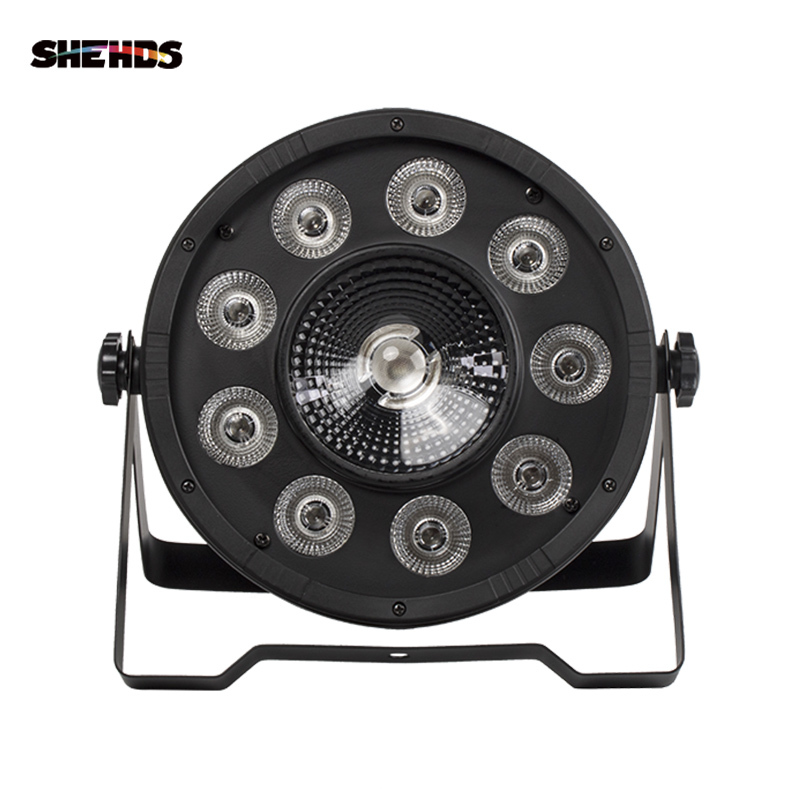 LED Flat Par 9x10W+30W RGB Lighting DMX512 Professional DJ Disco Stage Equipment Party