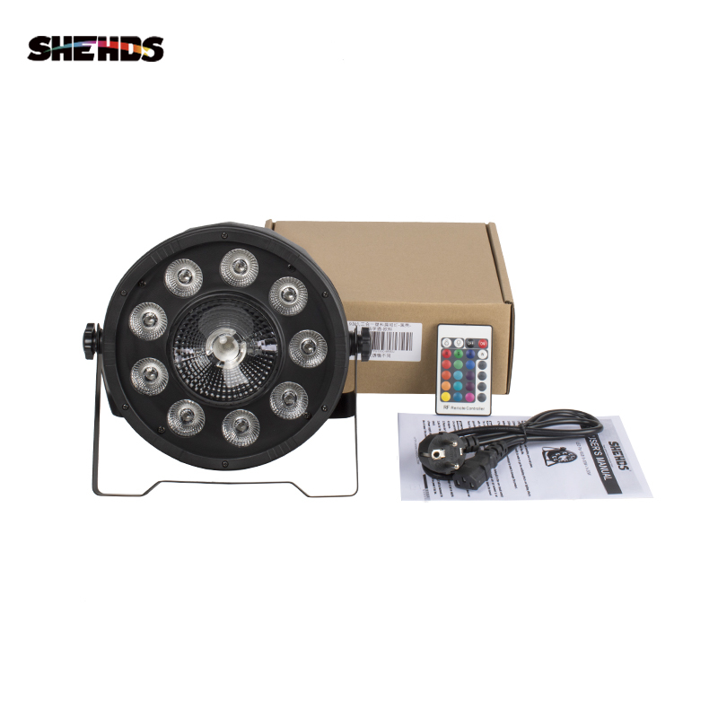 Wireless Remote Control LED Flat Par 9x10W+30W RGB DMX light Professional for DJ Disco Stage Party