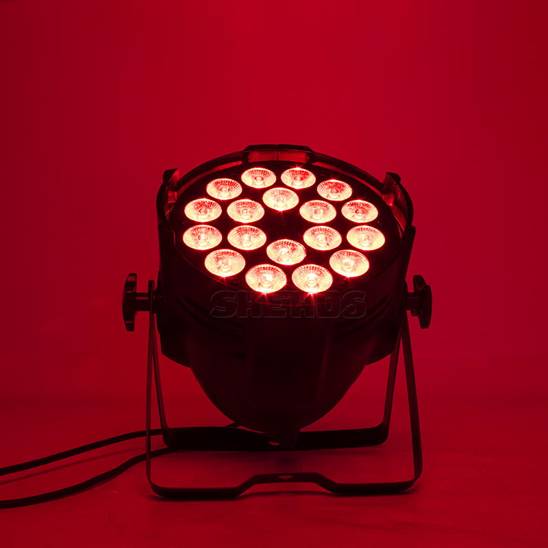 FlightCase With Big Black Shell Aluminum alloy LED Par 18x18W RGBWA+UV Lighting