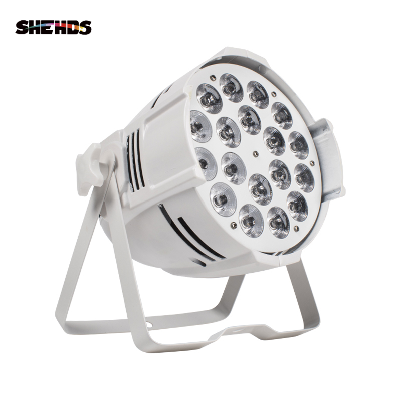 4/6/8 Pcs With Flight Case Big Aluminum Alloy White LED Par 18x18W RGBWA+UV 4/5/6IN1 Lighting