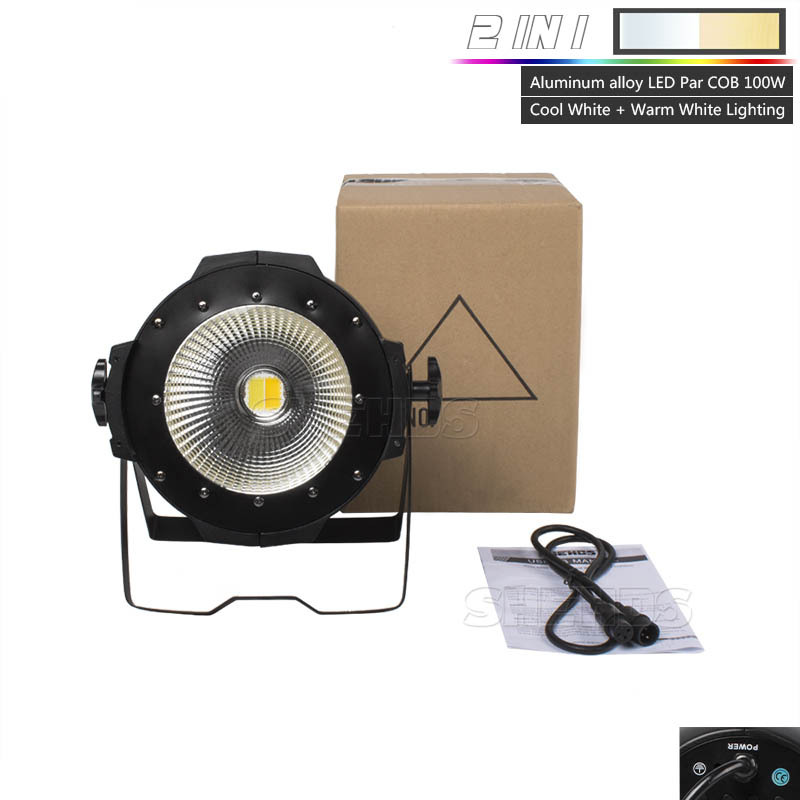 FlightCase with aluminum alloy LED Par Fixed Plug COB 100W Warm & White Cool Blinder Lighting