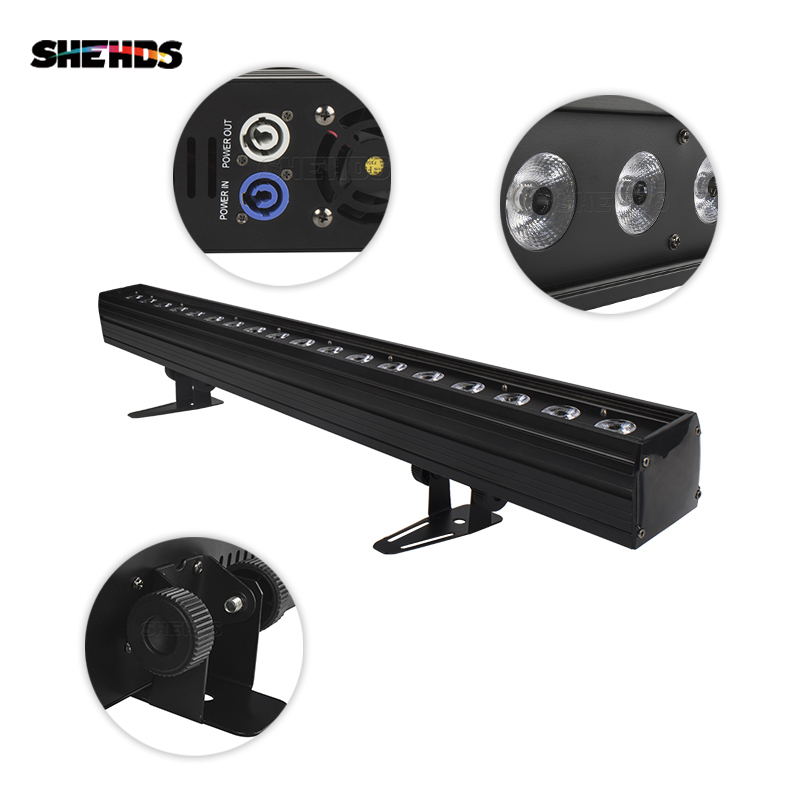 18x18W RGBWA + UV 6IN1 Indoor Led Wall Wash Bar Light DJ Disco Party Design Effect Lighting