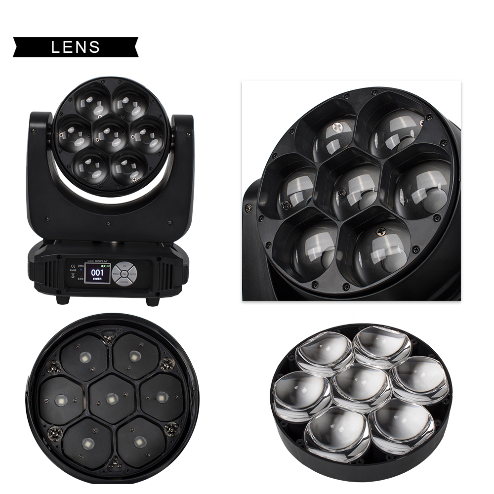 LED Bee Eye Zoom&Beam&Wash 7x40W RGBW 4IN1 Light Moving Head Upgrade From Beam 230W DJ Disco Stage Moving Head Lights Stage DJ Lights