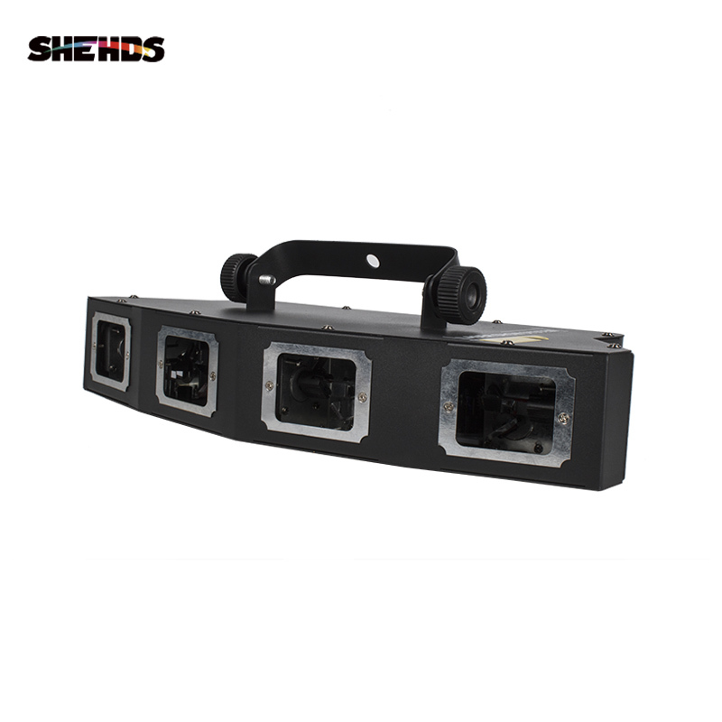 Laser Bar DMX 3D 4 Head RGB GOBO Scanner Line Disco DJ Projector Stage Effect Laser Light